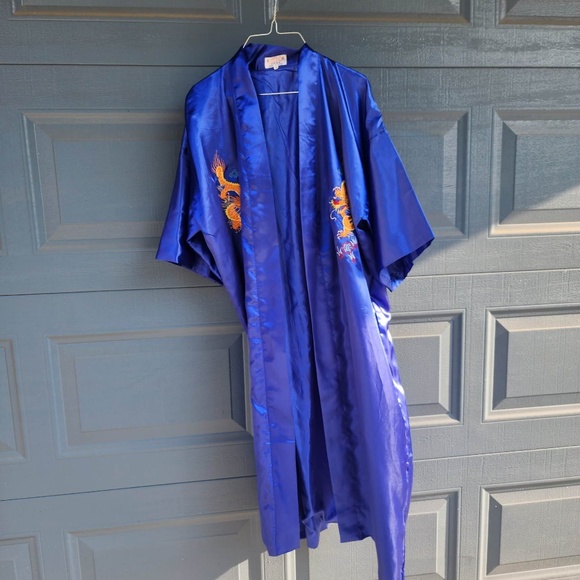 Golden Dragon Blue Robe M - Picture 1 of 6